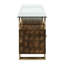 Console en laiton et brun antique