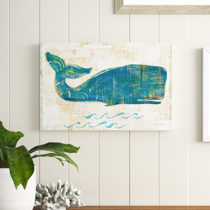 «On the Waves I» par Sue Schlabach, reproduction d'art sur toile tendue, H 12 po x l 18 po