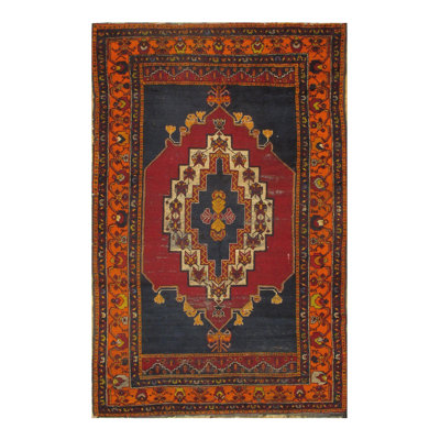 Oriental Area Rug in Rust