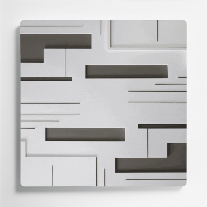 Minimalisme 10, art mural en métal vert, H 12 po x l 12 po