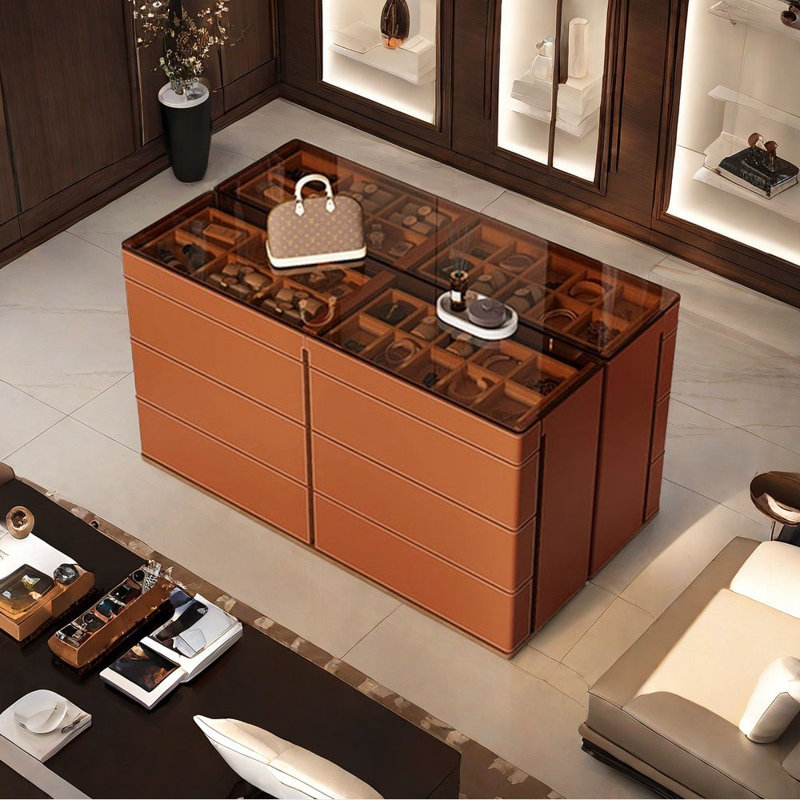 Comptoir de magasin de bijoux de luxe, Orange