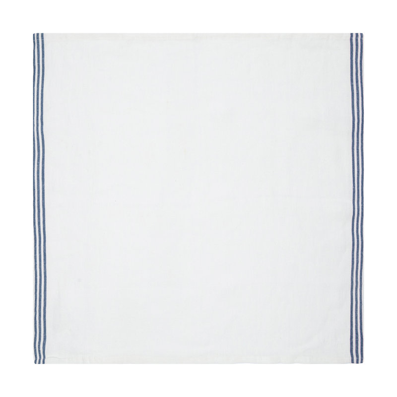 Alsace Square Napkin, White/Blue