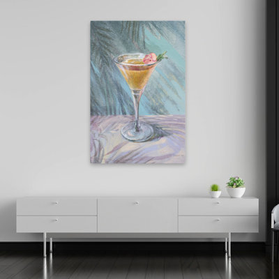 «Happy Hour I Art» bleu et botanique