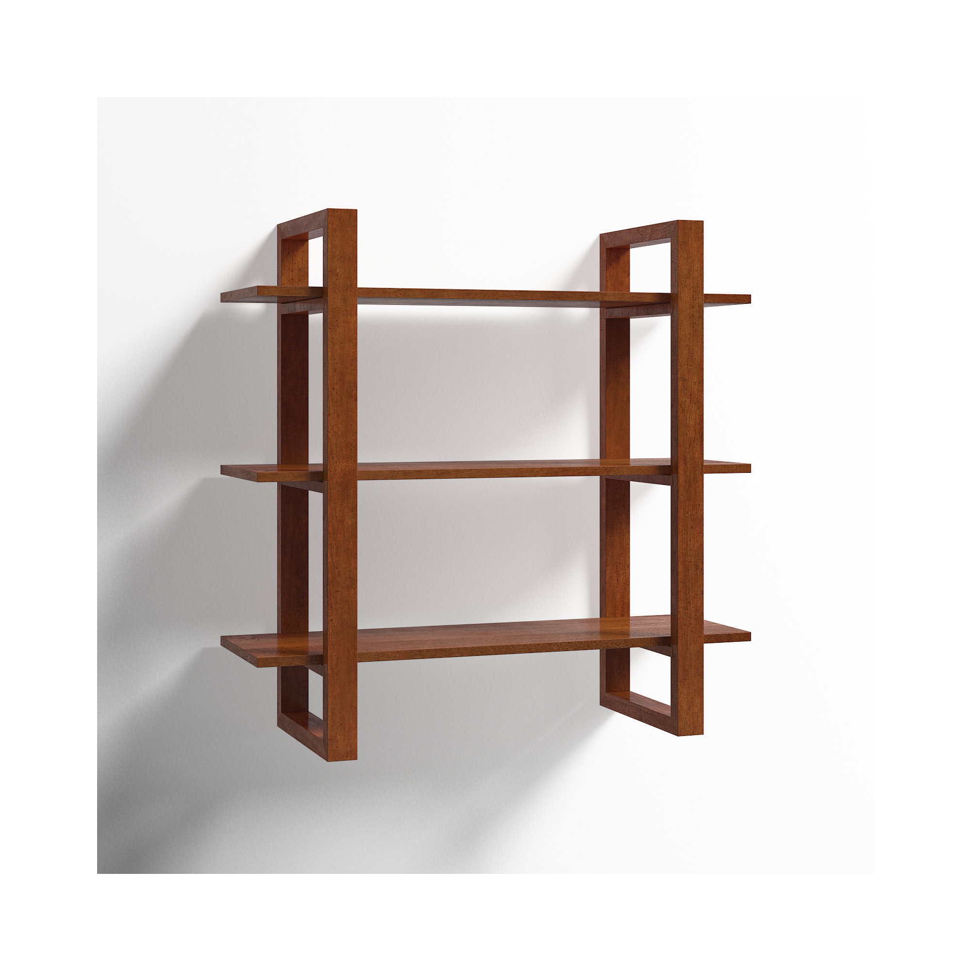 Sufjan Solid Wood Tiered Shelf, Walnut