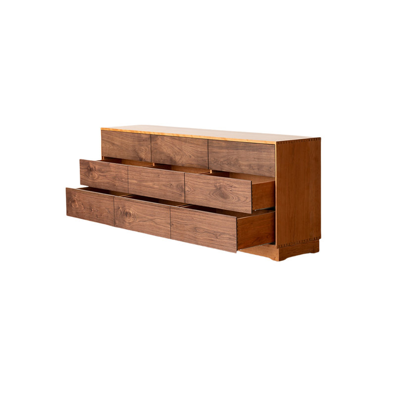 Commode d'entrée 9 tiroirs Modern Modern, H 31,5 po x l 70,8 po x P 16,5 po