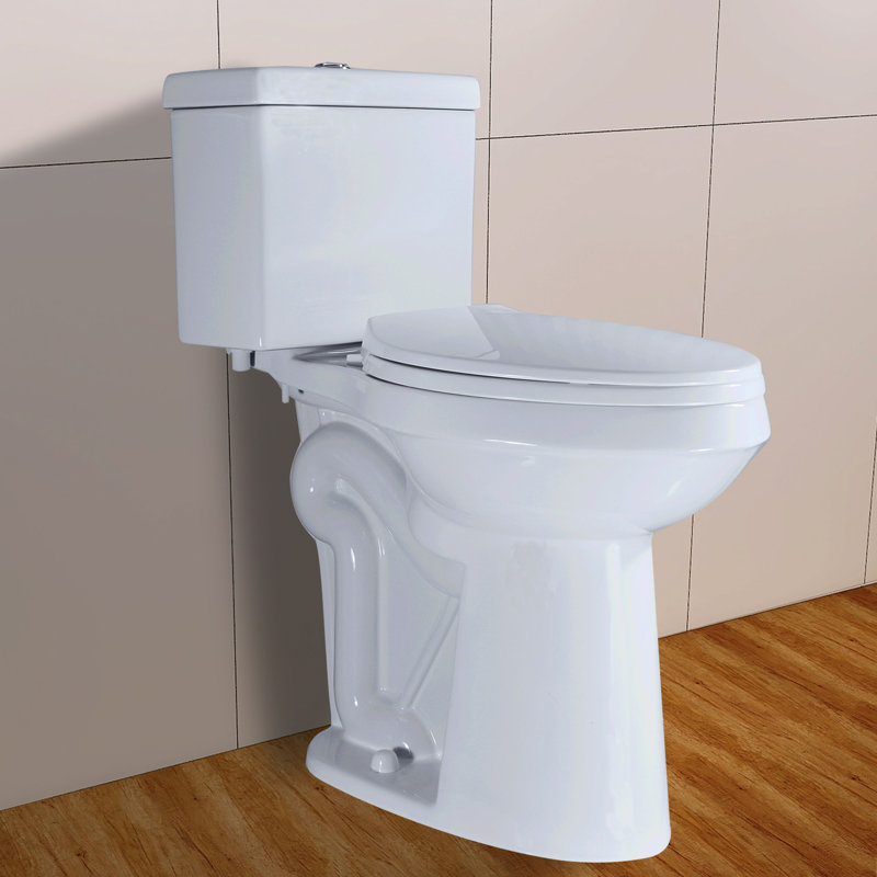Yingze Extra Tall Two Piece Toilet  Dual Flush 21-Inch Bowl Convenient for Tall, Person,White