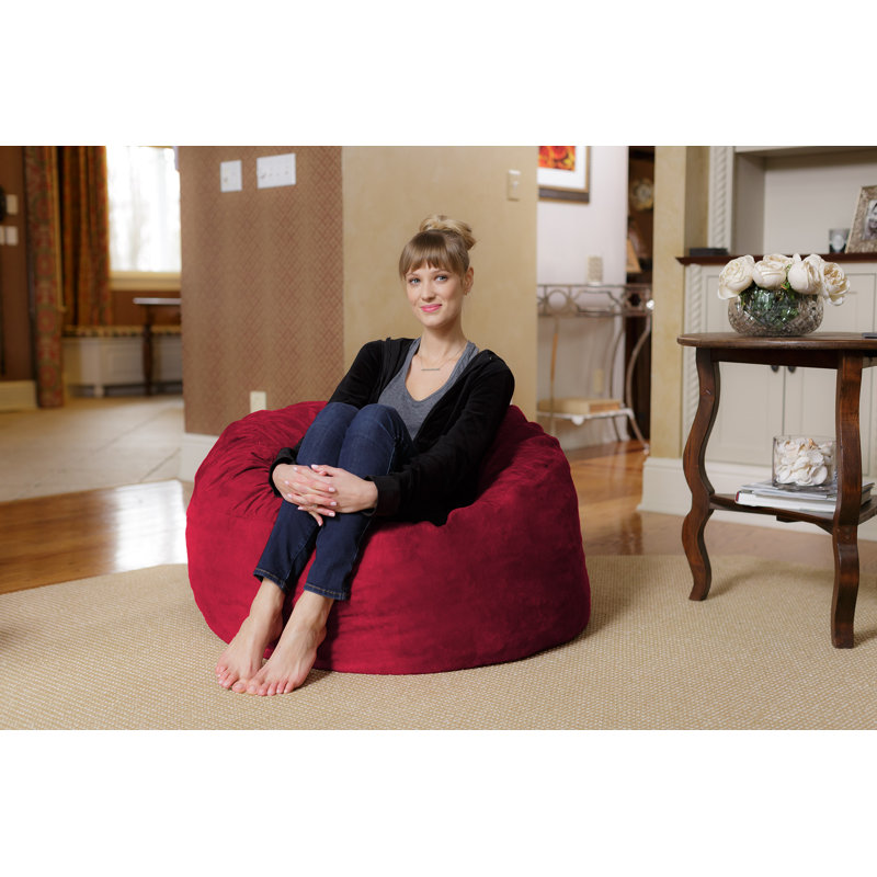 Fauteuil à billes - Fauteuil à billes rond rembourré en mousse à mémoire de forme avec housse amovible et lavable à la machine - Fauteuil à billes avec housse en microfibre douce - Plusieurs tailles et plusieurs tissus lavables à la machine