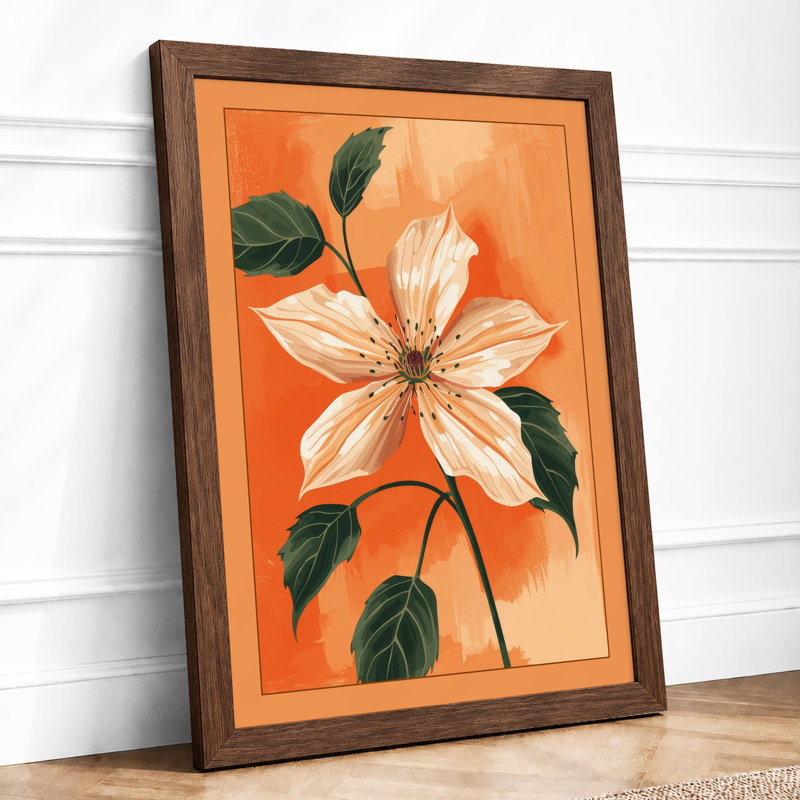 Pale Bloom Study Botanical - Print, Walnut, A1 - 84.1 x 59.4 cm