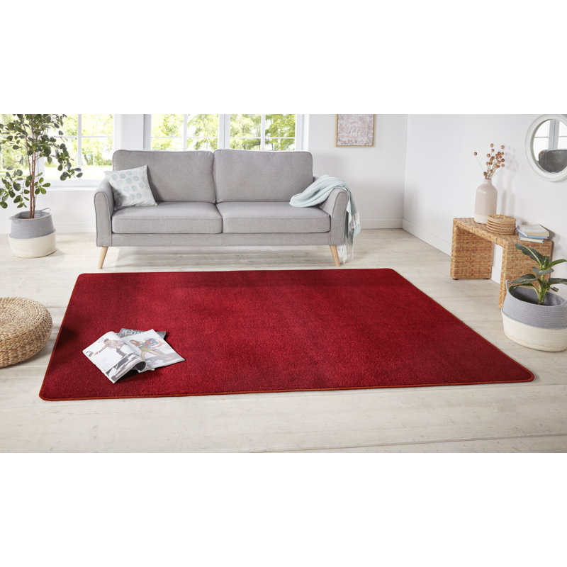 Tufted Red Rug, Rectangle 160 x 240cm