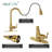 Copper Pull Down Kitchen Faucet with Single Handle Deck Plate Included-70907462