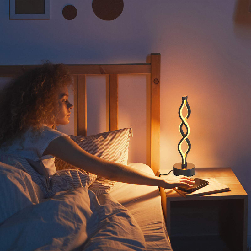 Lampe fantaisie en métal Nicolaus, Noir