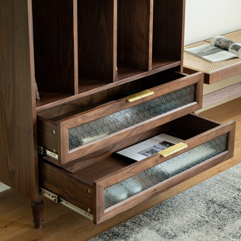 American Retro Solid Wood Display Cabinet