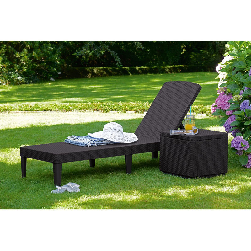 Keter Jaipur Reclining Sun Lounger, Brown