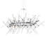 Lustre 12 lumières 43 po en chrome - plafonnier en cristal moderne pour salle à manger, vestibule ou chambre à coucher