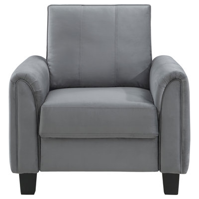 Adelynn Upholstered Rolled Arm Accent Chair Grey