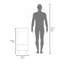 Meuble-lavabo de salle de bain avec lavabo, 1 porte, 4 pieds-862983039