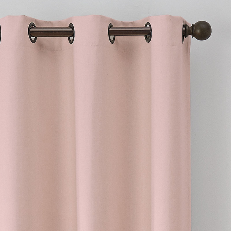 Gabriella Blackout Curtain Single Panel, Blush, 40" W  x 108" L