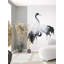Kumano Two Painted Crane 3-Panel Wall Mural