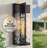 18''H Oil Rubbed Bronze Iron And Water Ripple Glass Outdoor Wall Light With Dusk To Dawn And 𝗕𝘂𝗹𝗯 𝗜𝗻𝗰𝗹𝘂𝗱𝗲𝗱-654026337
