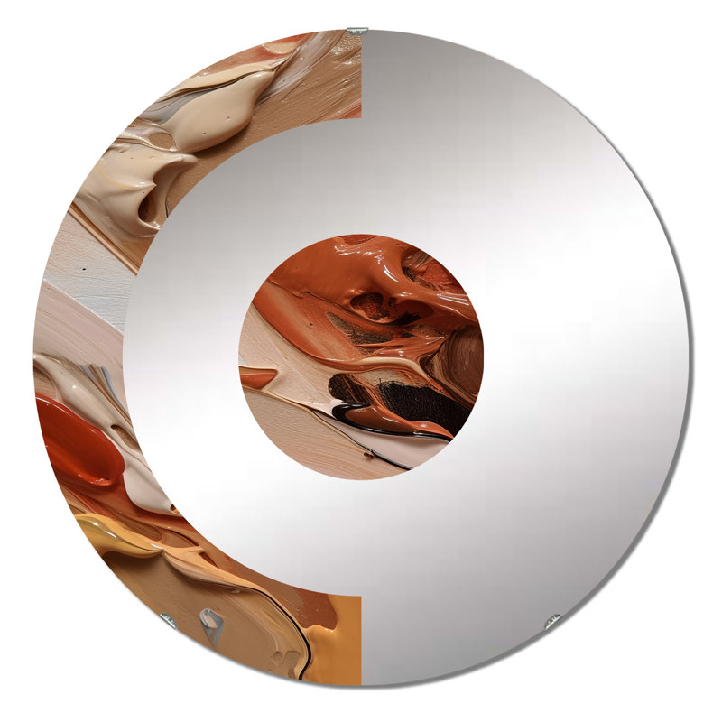Frankmut - Miroir mural demi-cercle, 31,4 po x 31,4 po