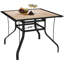 Table de salle à manger carrée 36 "x 36" x 28 "avec trou pour parasol