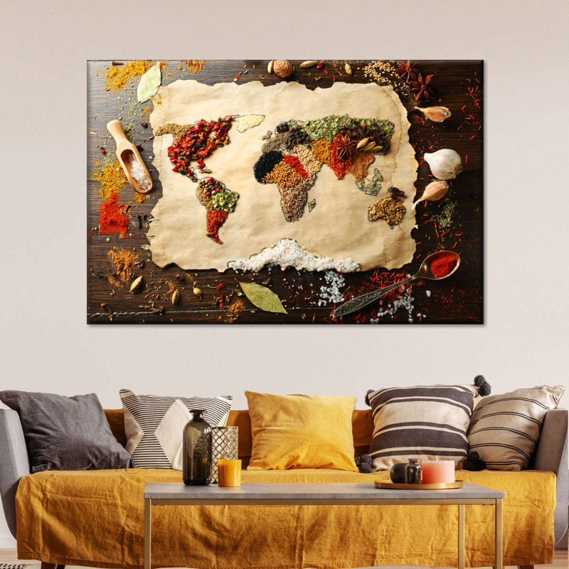 World Spices Canvas Print, 45" H x 30" W x 1.25" D