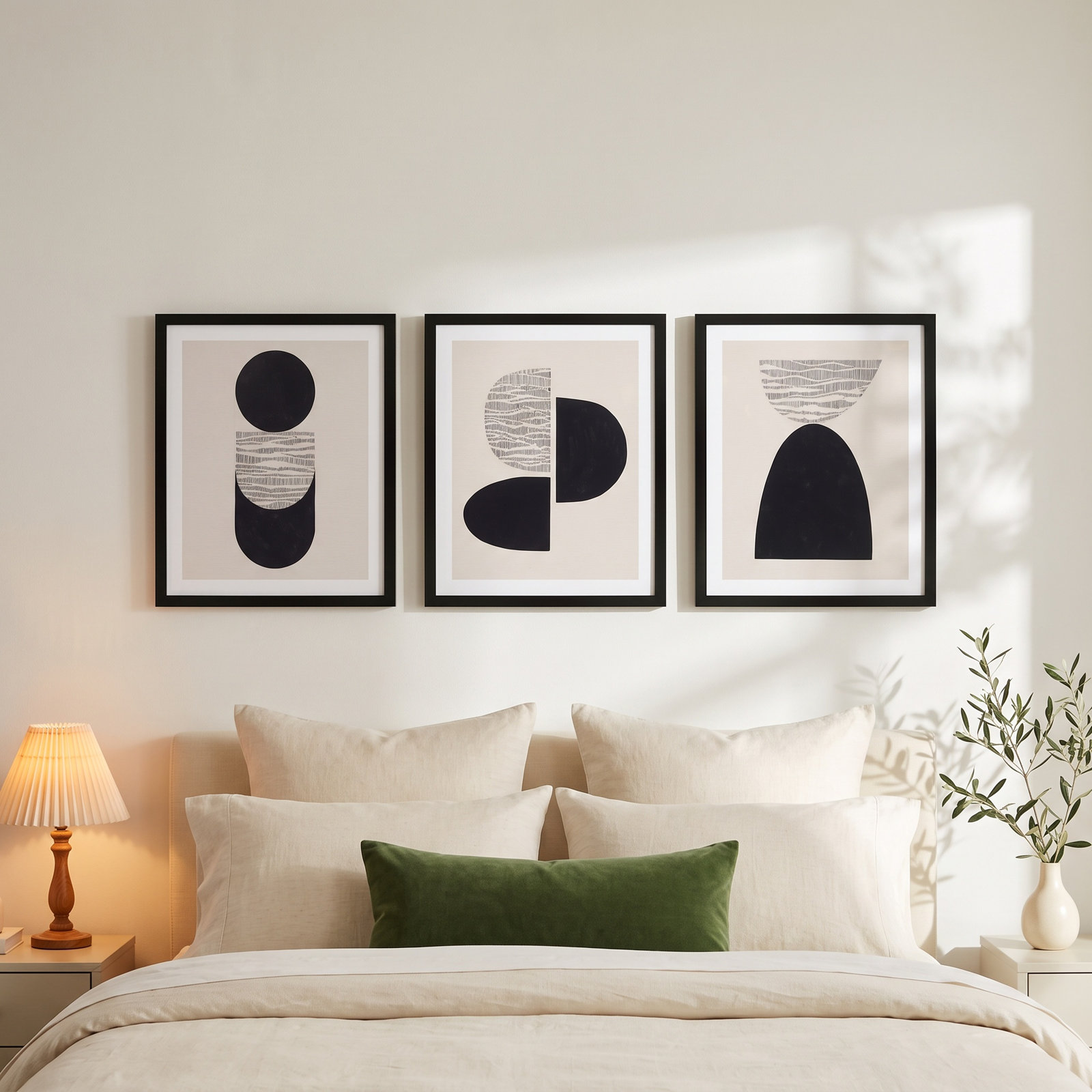Brazos "Peripheries" 3-Piece Print Set, 16" W x 20" H, Black Framed