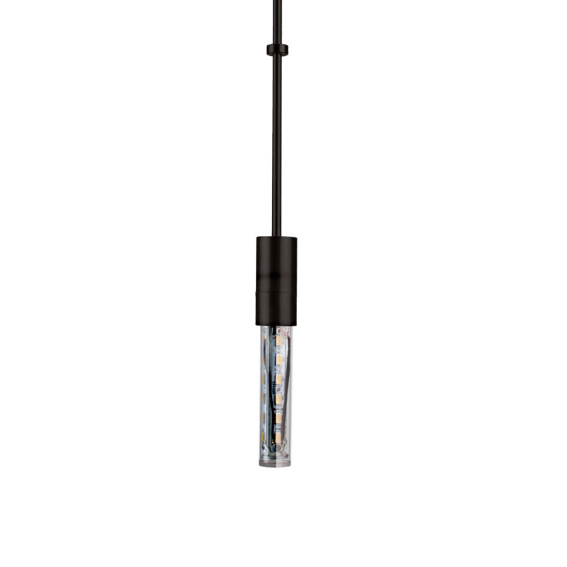 Tube Graphite Flush Mount, Black, 3000K