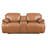 Manhattan 78" Wide Faux Leather Dual Power Recliner Loveseat with Power Adjustable Headrest