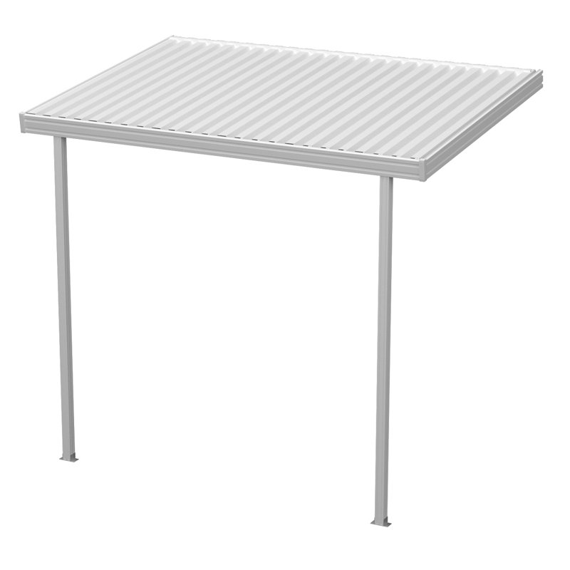 Auvent de patio en pente blanc, l 144 po x P 96 po