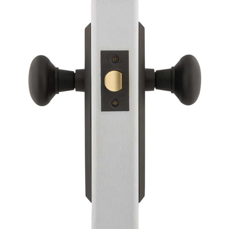 New York Plate with New York Door Knob, 2-3/8”, Oil-Rubbed Bronze
