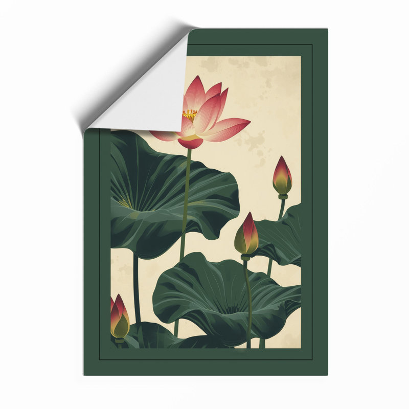 Lotus Bloom Botanical - Framed Print, Unframed, A3 - 42.0 x 29.7 cm