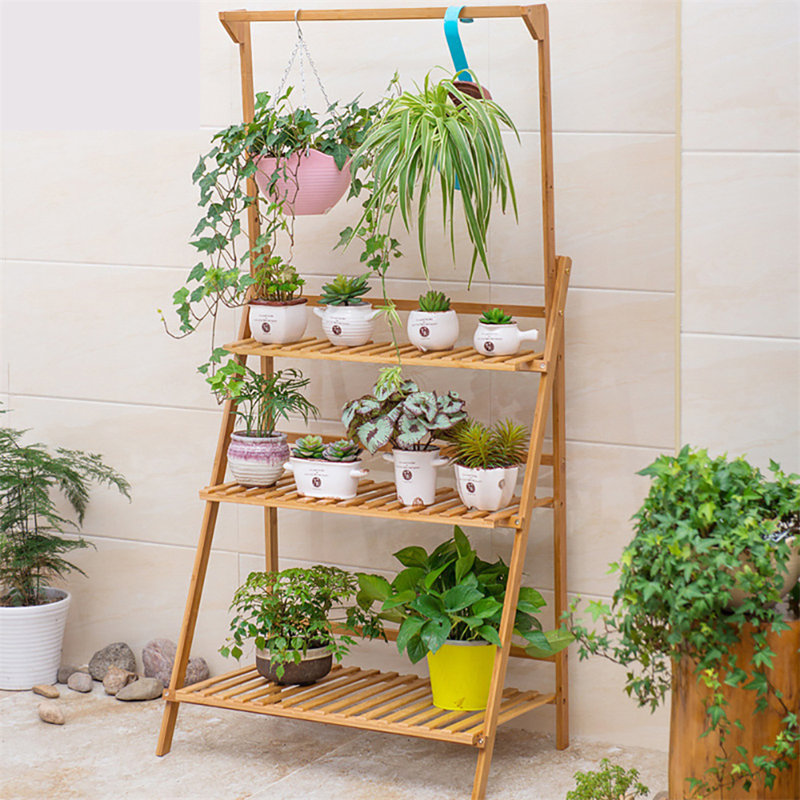 Support pour plante en bambou, H 56,8 po x l 39,8 po x P 15,5 po