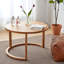 Ensemble de tables basses scandinaves en cerisier