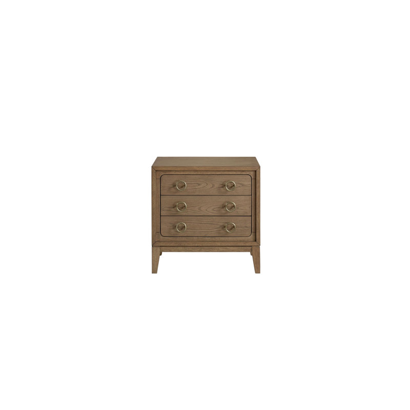 3 Drawer Nightstand With USB In Latte Finish