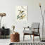 Art mural en toile jaune sans cadre 12 po x 16 po