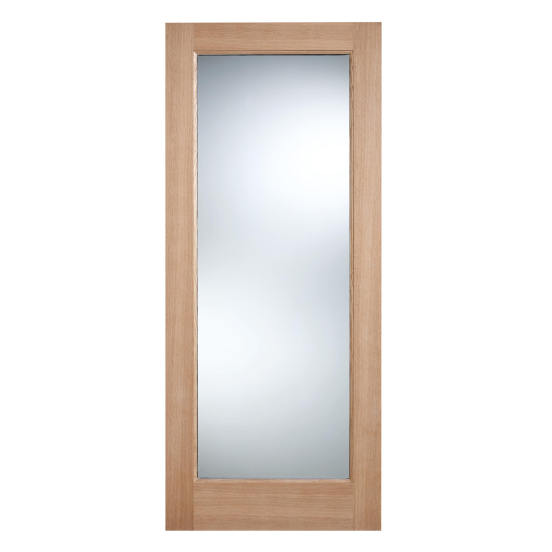 Pattern 10 1L Clear Glazed Oak External Door