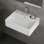 Lavabo de salle de bain mural rectangulaire en céramique blanc vif l 20 po x P 15 po avec boulons de fixation