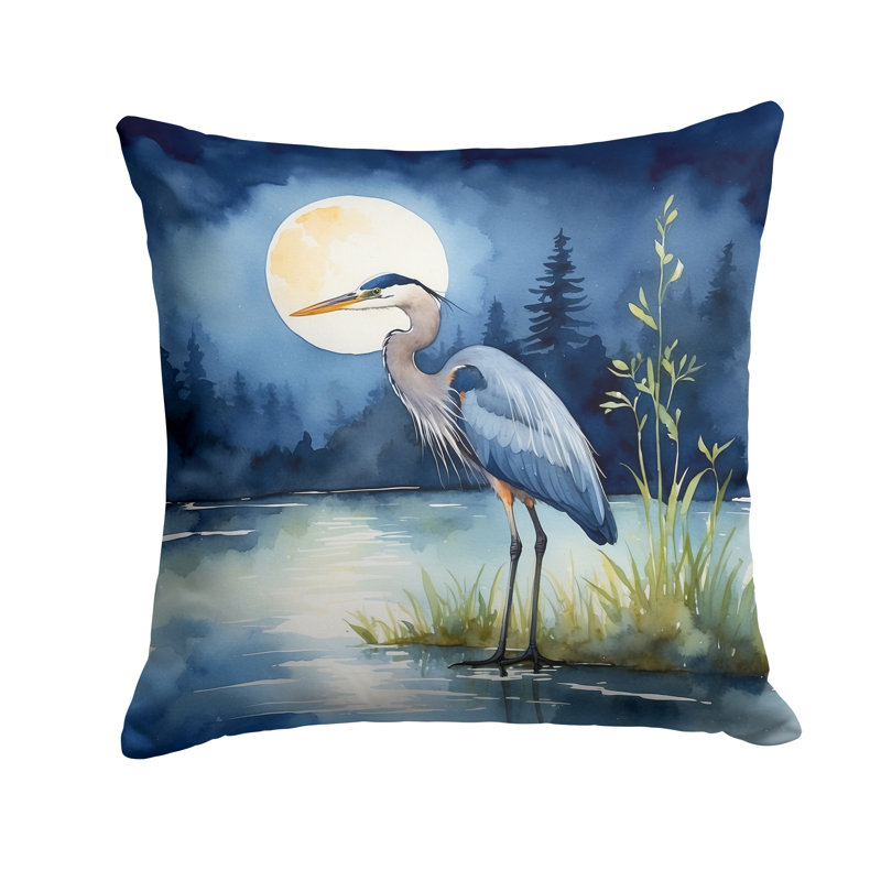 Coussin Blue Heron, Carré 18 po