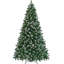 Arbre de Noël artificiel givré décoré de pommes de pin-1159597731-1165044877