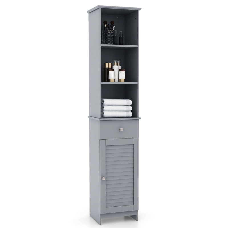 Carmack Freestanding Linen Cabinet, Grey
