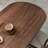 Nordic simple oval dining table Walnut Oval Solid Wood Top with Solid Wood Base Dining Table
