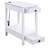 White Living Room Table With , 2 Drawers & Open Compartment For Organization Enabled Accent Organized Storage Solution