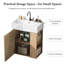Ensemble de meuble-lavabo cannelé latéral droit 21,6 ", meuble-lavabo simple mural pour petites salles de bain-149710286-149710131