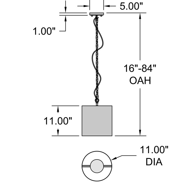 Luminaire suspendu 1 lumière Candiece