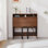 Bureau rabattable pliable avec tablette double couche et prise de courant intégrée, bureau d'ordinateur peu encombrant pour dortoir, chambre à coucher, bureau, salon, table de vestibule avec conception stable et fonctionnalité facile à plier