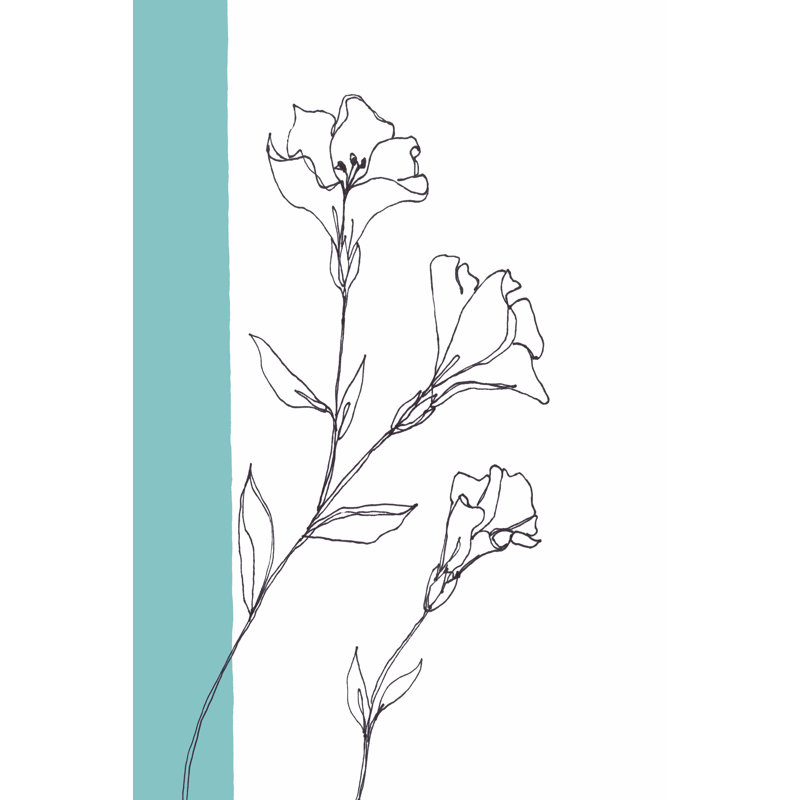 Sweet Stems III by Regina Moore - Drawing Print, 46 cm H x 30 cm W, Black Floater Frame