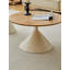Ensemble de tables basses modernes et minimalistes rondes en bois de carbone et en bois naturel