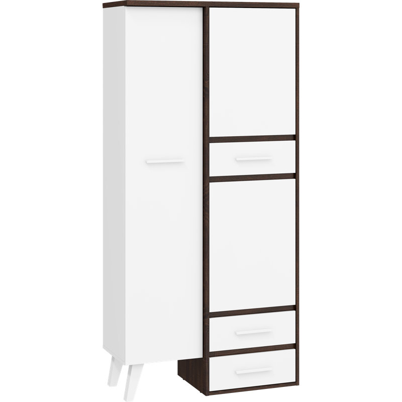 Prine 2 Door Manufactured Wood Wardrobe, Dark Sonoma