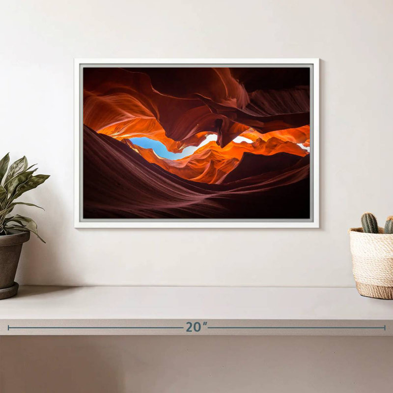 Orange Canyon en Arizona, Cadre flottant blanc, 13 po x 9 po